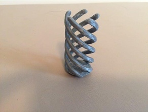 double helix pencil holder art tools desk useful 3d print model - Mito3D