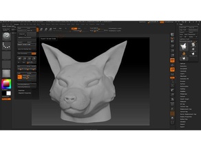 frech fox-head Skulpturen 3d print model - Mito3D