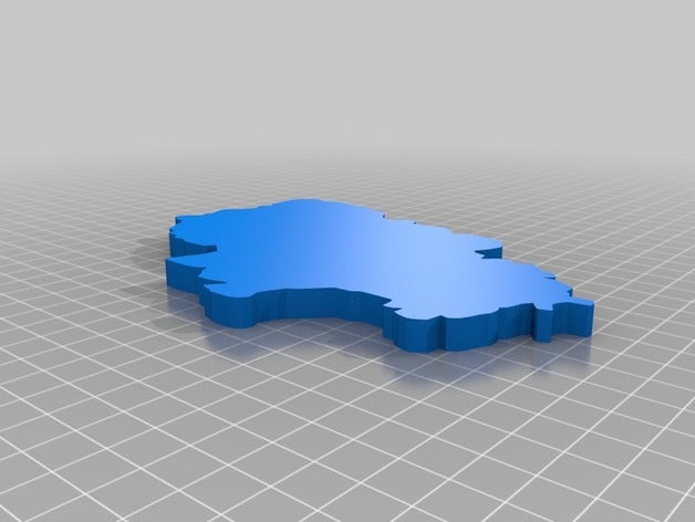 mapa de aragão A impressão 3d 3D print model - Mito3D
