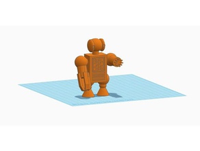 robô a arte bipede simples assim estátua guerra 3d print model - Mito3D