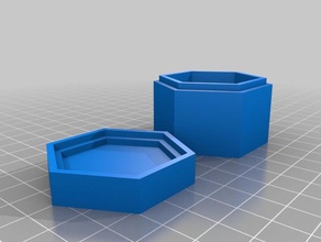 mi personalizados poligonal box6sides tapa los contenedores personalizado 3d print model - Mito3D