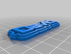 david Schlüsselanhänger kundengebundene 3d print model - Mito3D