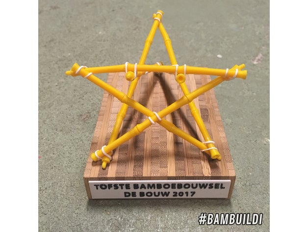 bambuildi Modulares Bambus-Stäbchen-Konstruktion Spiel zu setzen Bau-Spielzeug Bambus erstellen bambu bambuild bambuilding baschz leeft Konstrukt Bau Bau-kit construction-sets Bau-Systeme elastic elastic-band elastiek stick 3D print model - Mito3D