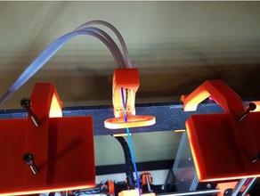 modular-filament-Zuführung - 4mm ptfe mehrere Löcher 3d Drucker Zubehör filament feeder filament-guide fusion360 low-profile prusa i3 mk2 ptfe-Rohr super-low-profile 3d print model - Mito3D