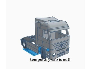 mercedes cab r c veículos tamiya caminhões cabine de caminhão 3d print model - Mito3D