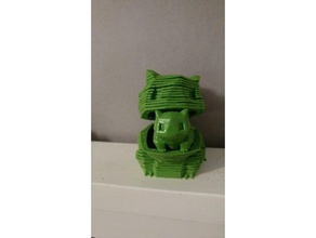 spiralized bulbasaur l'art interactif une seule pièce pokemon moulante en spirale printemps élastiques 3d print model - Mito3D