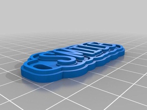 sonrisa - multiline tag llavero llaveros personalizado 3d print model - Mito3D