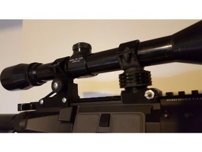 regolabile portata titolare v4 - airsoft ferroviario accessori sport & fitness all'aperto softair allegato parti picatinny ambito di applicazione sniper 3d print model - Mito3D