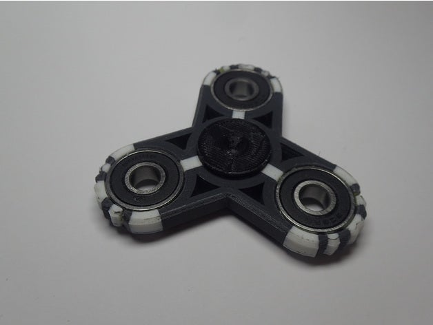 doppio colore ogiva l'arte interattiva doppia estrusione fidget spinner giocattolo 3D print model - Mito3D