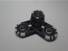 cor dupla giratório arte interativa de extrusão fidget brinquedo spinner 3d print model - Mito3D