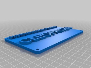 mi personalizar la placa de licencia en blanco Impresora 3d accesorios personalizado 3d print model - Mito3D