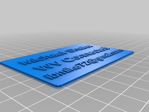my customized business card signs & logos 3d print model - Mito3D