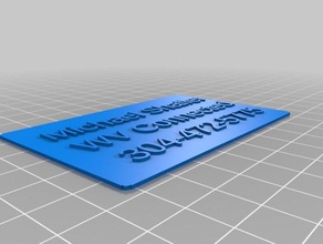 mikes customized business card signs & logos 3d print model - Mito3D