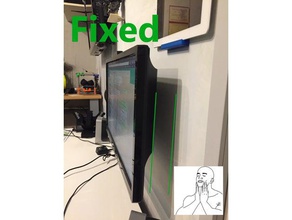 inclinato monitor per montaggio a parete di rotazione - vesa 100x100 computer 100 3d print model - Mito3D