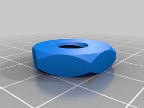 wide nut 20mm parts customized 3d print model - Mito3D