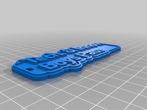 boys bathroom pass keychains customized 3d print model - Mito3D