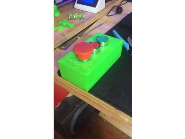 casella di p avviamento emergenza arresto pulsante Stampante 3d accessori 3D print model - Mito3D