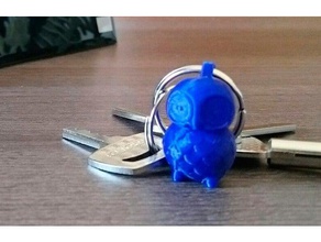 owl keychain gadgets animal bird no support 3d print model - Mito3D