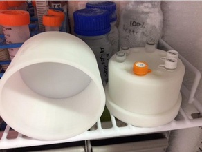 bloque frío congelador reactivos biología la bioquímica enzima en el alcohol isopropílico de laboratorio rack tubo 3d print model - Mito3D