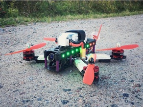 martian ii frame led bar mount r c vehicles drone leds race 3d print model - Mito3D