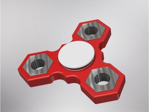 trihex nut spinner toys & games fidget hand m6 3d print model - Mito3D