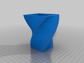 twisted vaso arredamento su misura 3d print model - Mito3D