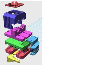 dual extruder mount e3dv6 3d printer extruders anet a8 extrusion e3d v6 3d print model - Mito3D