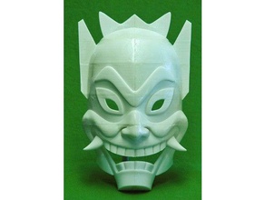 blue spirit mask split props 3d print model - Mito3D