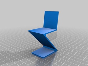 design chair - zigzag model furniture chairs interior models 3d print model - Mito3D