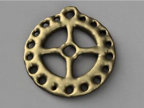 celta do sol roda taranis pingente scans e réplicas arqueologia bronze cruz réplica 3d print model - Mito3D
