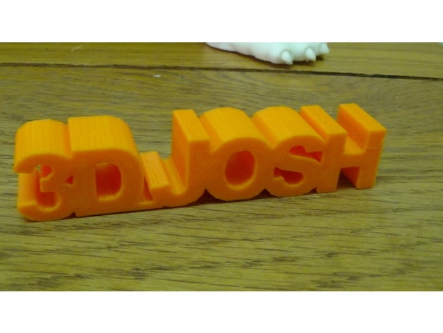 3d josh customizable signs & logos name 3D print model - Mito3D