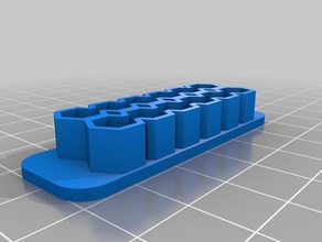 meine angepasste parametrische einfache bitholder v2 Werkzeug-Halterungen & - Boxen kundengebundene 3d print model - Mito3D