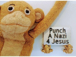 punch nazi 4 jesus sign signs & logos 3d print model - Mito3D