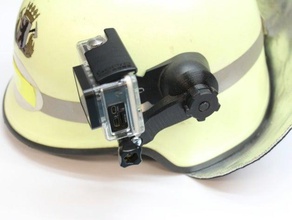 dr ger px1 uk4 gopro-Halterung Feuer-Helm hps 4100 4300 Kamera Feuerwehrmann zu werden gopro hero 3 4 mount am Helm montieren rollei 3d print model - Mito3D