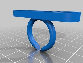 catherien text-ring Ringe kundengebundene 3d print model - Mito3D