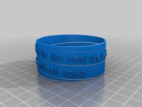 my customized spiral poem bracelet art 3d print model - Mito3D