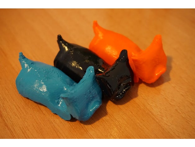 origami neko chat sculptures 3D print model - Mito3D