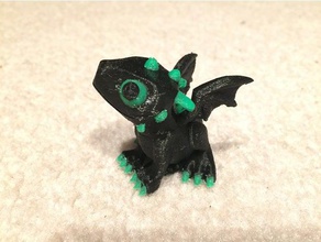 carino drago doppia estrusione sculture 3d print model - Mito3D