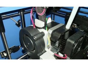 x-un ventilateur de montage support câbles L'imprimante 3d pièces souffleur soufflant qidi tech x-one x un 3d print model - Mito3D