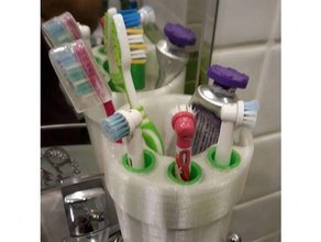 casa de banho vidro, porta-escova dentes vidro escova 3d print model - Mito3D