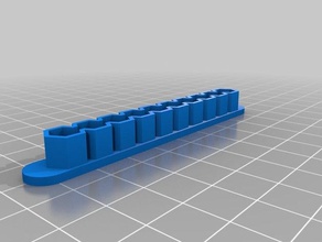 lija's customized parametric simple bitholder 1x10 tool holders & boxes 3d print model - Mito3D