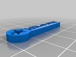 Geschwindigkeit Kunst keychain 3d print model - Mito3D