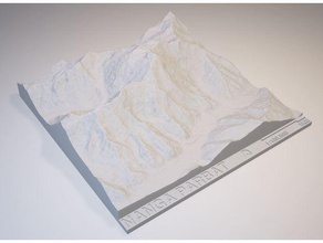 nanga parbat 1 100000 ölçekli model modelleri 8000m tepe manzara dağ doğa 3d print model - Mito3D