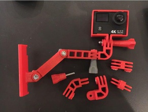 several gopro mounting system pieces camera action cam mount 3d print model - Mito3D
