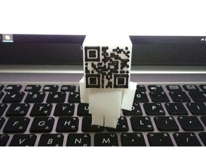 qr coder toys & games block man people person openscad qr-code code text 3d print model - Mito3D