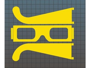 eclipse solar gafas las Gafas 3d simple la energía total 3d print model - Mito3D