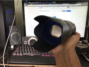 tamron 70-300 vc lens hood solar filter holder camera eclipse 3d print model - Mito3D