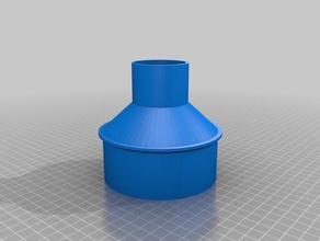 my customized vacuum hose adapter 100 - 50 parts 3d print model - Mito3D