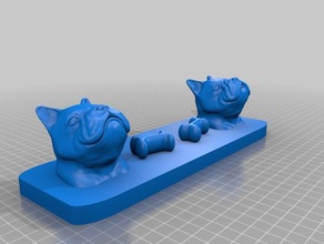 colgador bulldog frances animais de estimação francês cabide 3d print model - Mito3D