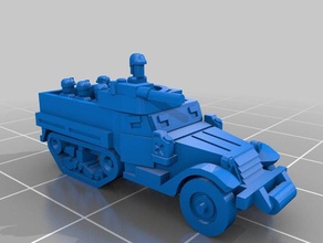 m3a1 halftrack crew vehicles 1 200 fow wargaming 3d print model - Mito3D
